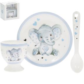 Набор посуды для мальчика Элли и птичка 3 предмета