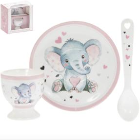 Набор посуды для девочки Элли и птичка 3 предмета