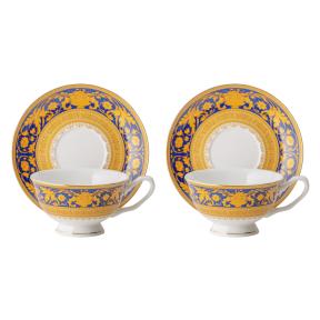 Чайная пара 180мл Версаль Синее Золото (набор 2 пары)