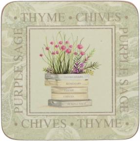 Подставки под стакан на пробке Топиарий 10.5х10.5см (6шт)