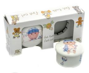 Шкатулка Первый зубик (для мальчика) Тедди Тайм (набор 2шт)