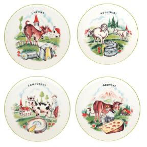 Тарелка 20 см Сыры Франции (набор 4 шт)