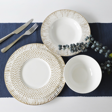 Тарелка суповая 23,5см Голден Фан