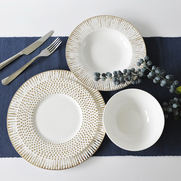 Тарелка суповая 23,5см Голден Фан