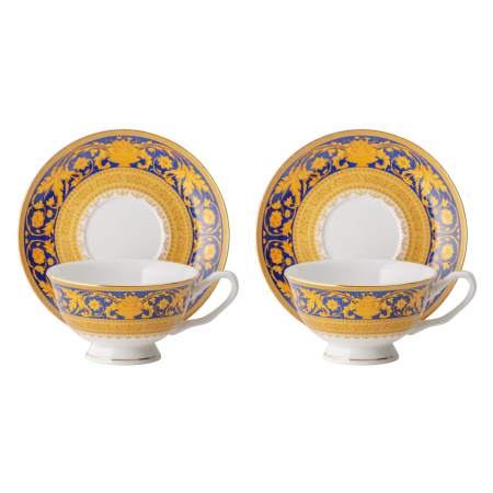 Чайная пара 180мл Версаль Синее Золото (набор 2 пары)