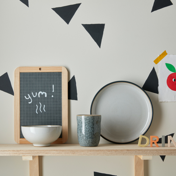 Набор посуды 3 предмета Белая дымка (стакан, тарелка, салатник)