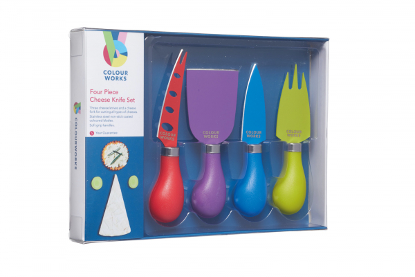 Нож для сыра,  набор 4 шт, Colourworks Brights