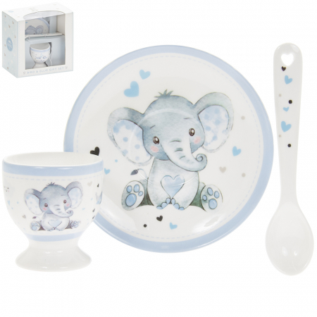 Набор посуды для мальчика Элли и птичка 3 предмета