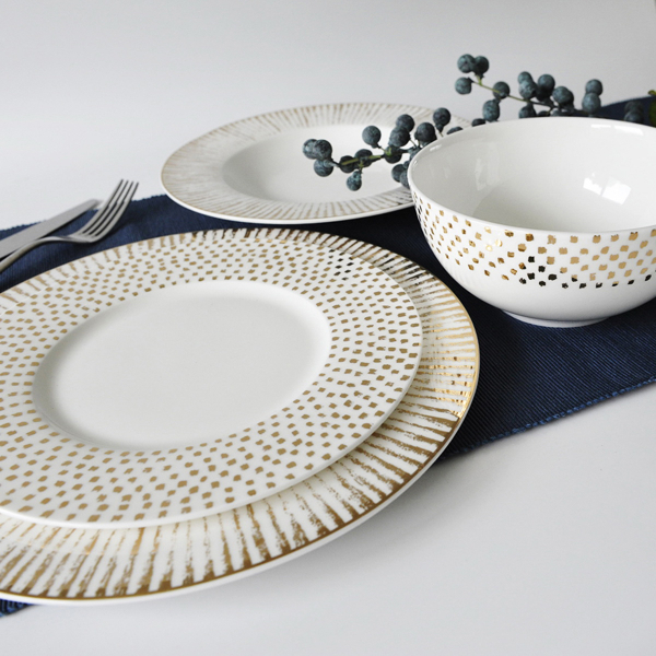 Тарелка суповая 23,5см Голден Фан