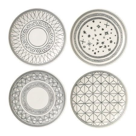 Тарелка Акцент 16см ED Чарколл Грей, набор 4шт