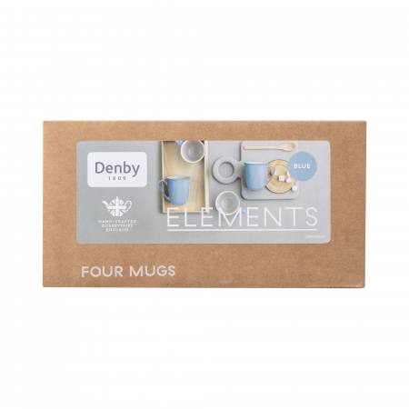 Кружка 330мл (набор 4шт) Элементс Небесный