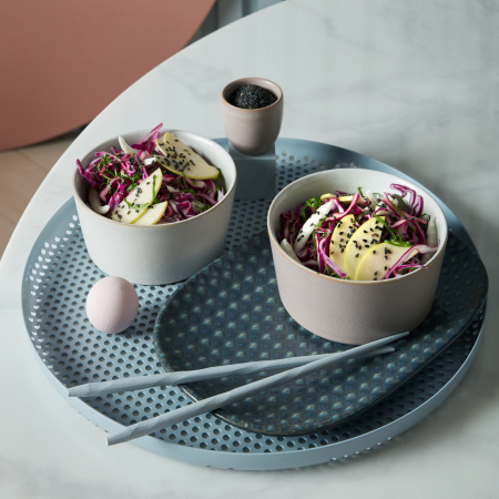 Салатник 13см, 400мл (набор 4шт) Импрессия кремовый страйт