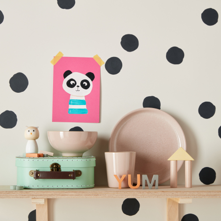 Набор посуды 3 предмета Облака Роуз (стакан, тарелка, салатник)